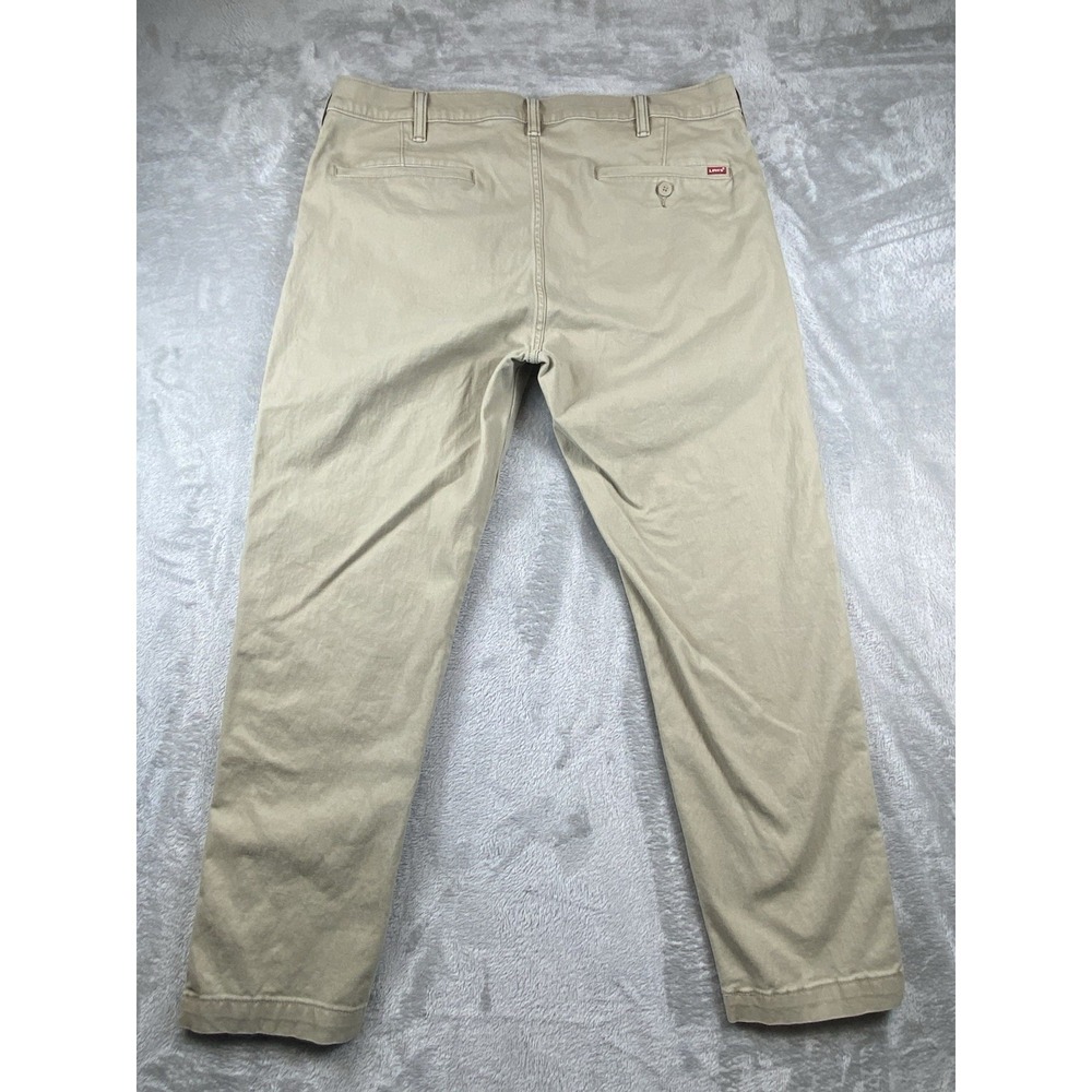 Levis XX Chino Pants Mens 38x30 Khaki Standard Taper WaterLess Casual Workwear - Picture 9 of 12